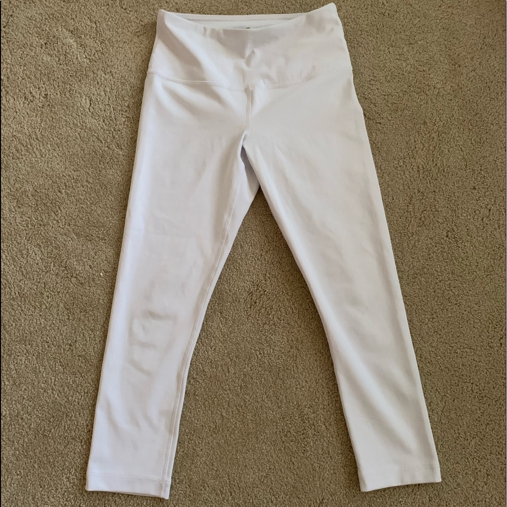 White Crop Leggings